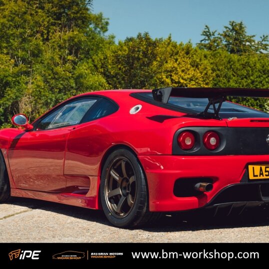 360_Challenge_Ferrari_exhaust_אגזוז_מערכת_פליטה_לרכב_פרארי_bavarian_motors_workshop_iPE__3