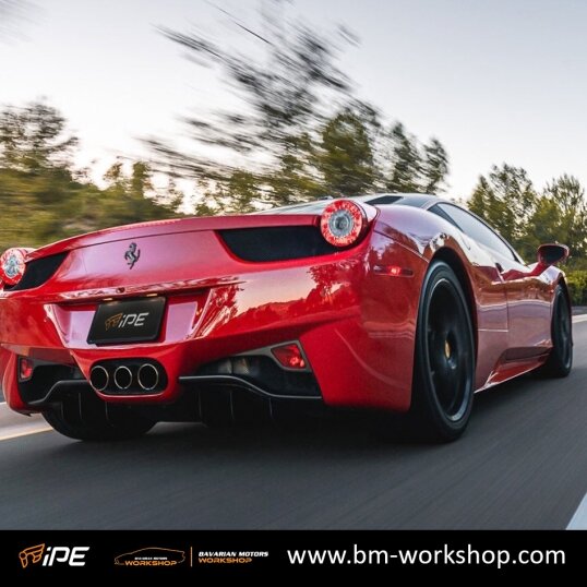 458_Italia_F1_Edition_Ferrari_exhaust_אגזוז_מערכת_פליטה_לרכב_פרארי_bavarian_motors_workshop_iPE