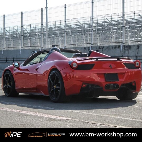 458_Spider_Ferrari_exhaust_אגזוז_מערכת_פליטה_לרכב_פרארי_bavarian_motors_workshop_iPE