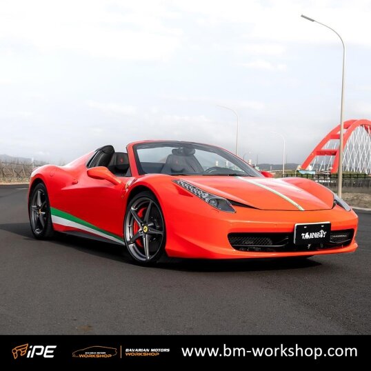 458_Spider_Ferrari_exhaust_אגזוז_מערכת_פליטה_לרכב_פרארי_bavarian_motors_workshop_iPE_2