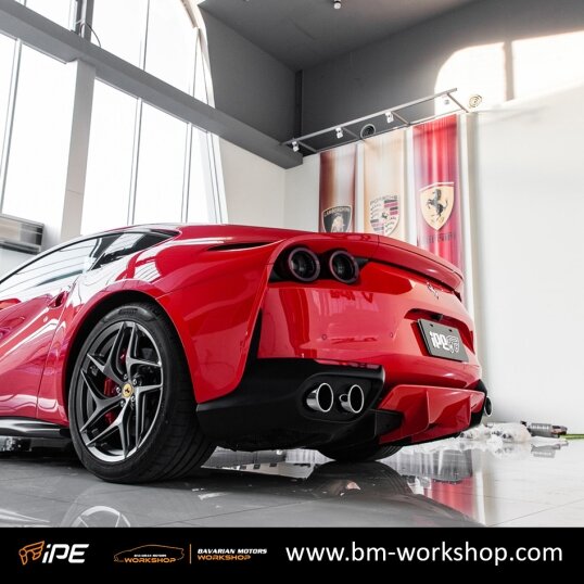 812_Superfast_812_GTS_Ferrari_exhaust_אגזוז_מערכת_פליטה_לרכב_פרארי_bavarian_motors_workshop_iPE_888