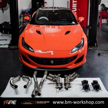 Portofino_Ferrari_exhaust_אגזוז_מערכת_פליטה_לרכב_פרארי_bavarian_motors_workshop_iPE